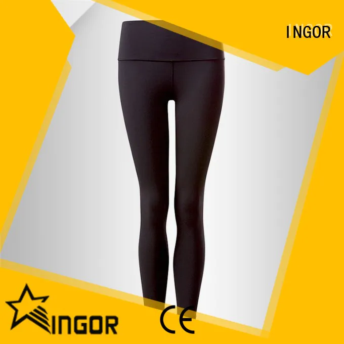 durability ladies cropped leggings  with four needles six threads for girls