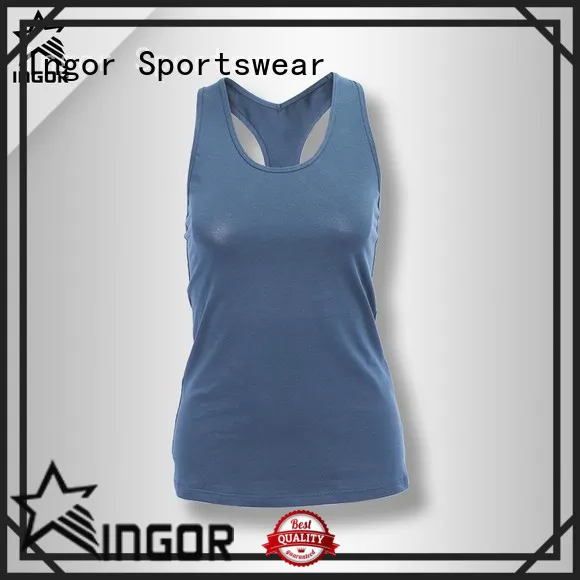 INGOR racerback crop tank with high quality at the gym