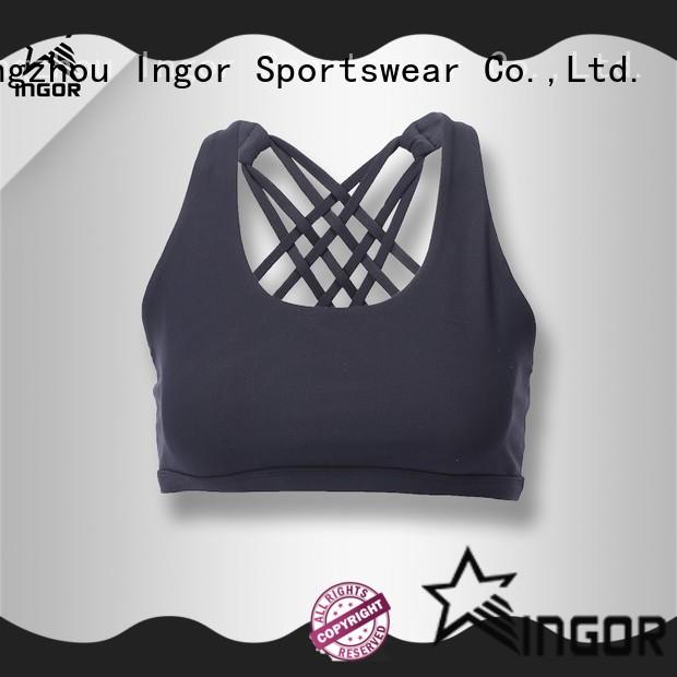INGOR online white high impact sports bra to enhance the capacity of sports for ladies