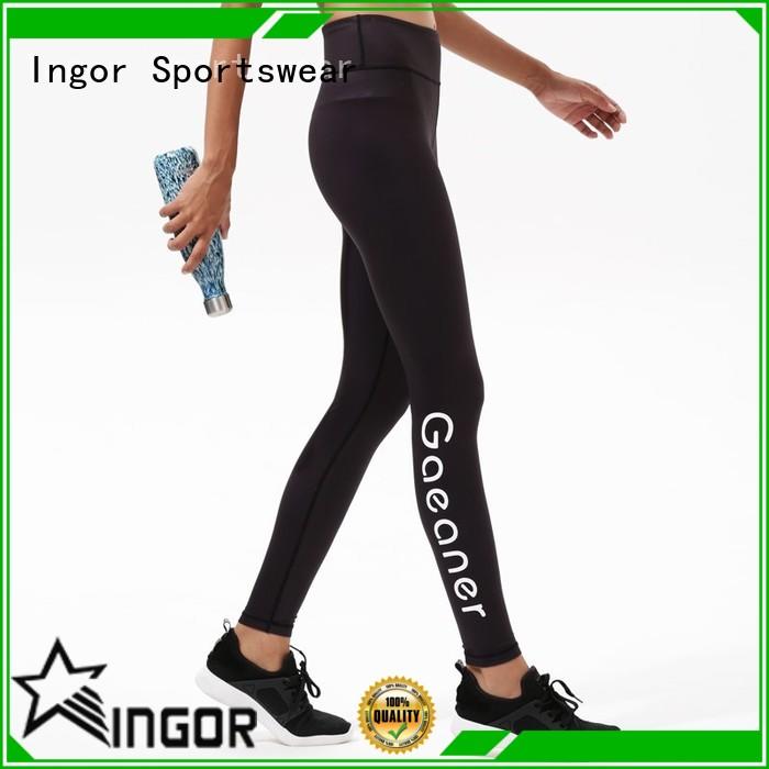 INGOR convenient yoga pants with four needles six threads for girls