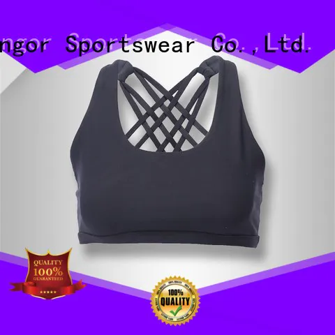 INGOR Brand support front sports bra burgandy factory