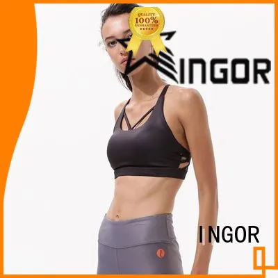 INGOR grey compression sports bra on sale at the gym
