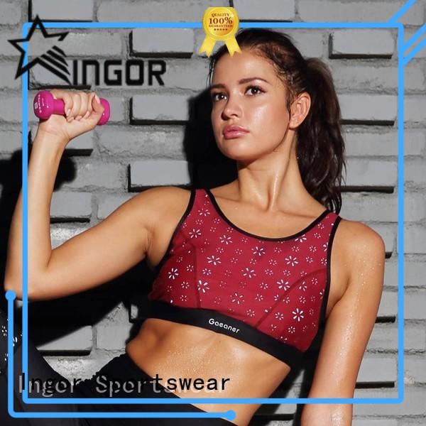 INGOR padded maroon sports bra to enhance the capacity of sports for ladies