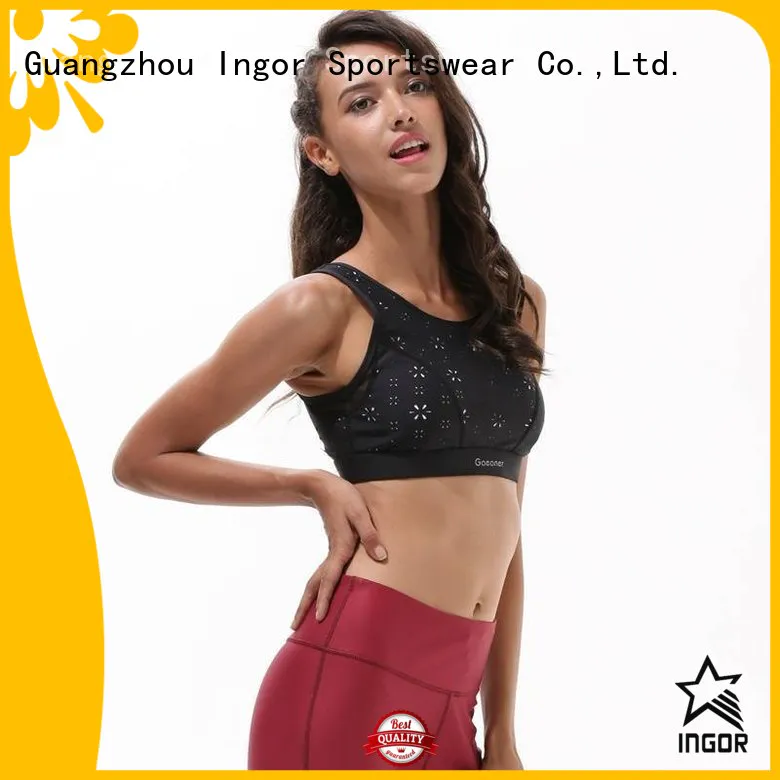 neck adjustable top colorful sports bras INGOR Brand