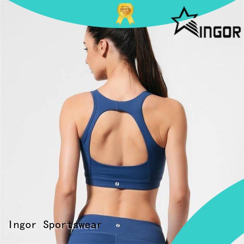 INGOR breathable cross front sports bra to enhance the capacity of sports for sport