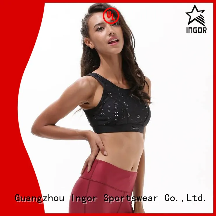 black performance sports bra women INGOR Brand company