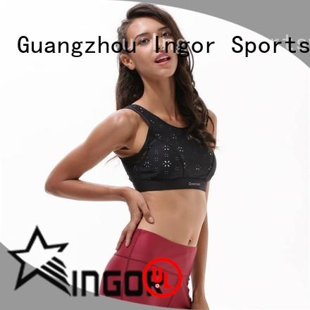 INGOR sexy zip front sports bra on sale for ladies