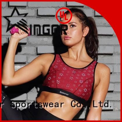 gym running sports bra adjustable white INGOR company