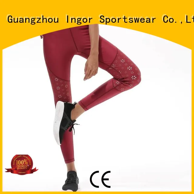 waisted yoga capris with high quality for ladies INGOR