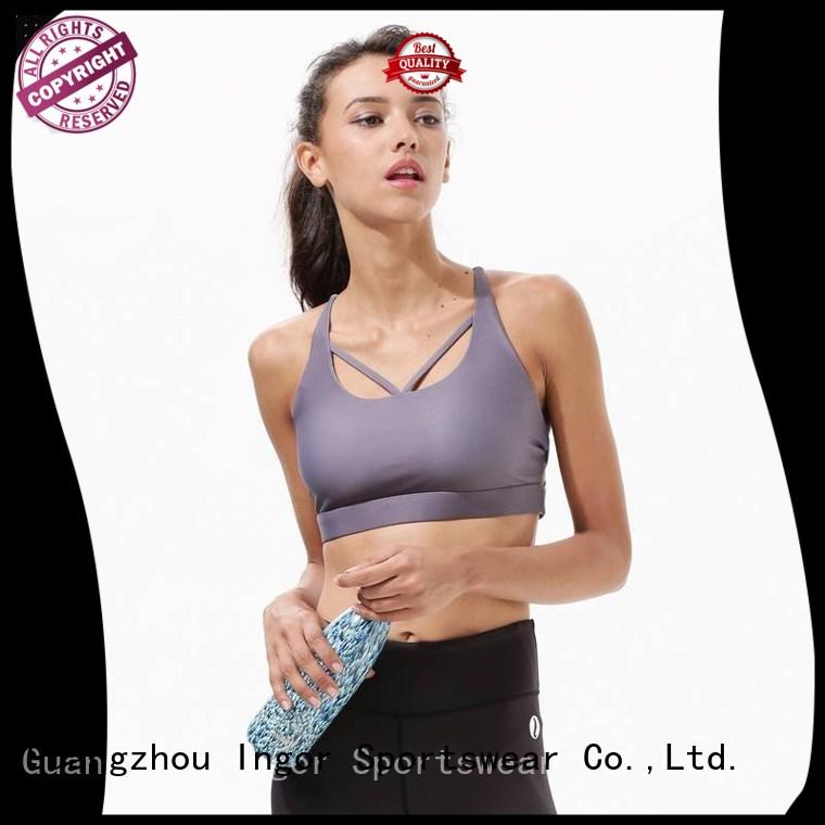 pink support womens colorful sports bras INGOR manufacture