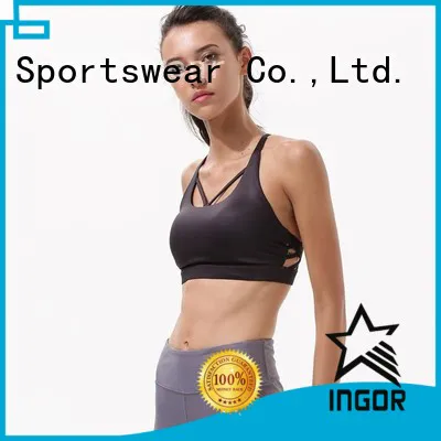 INGOR Brand front strap sports bra neck factory