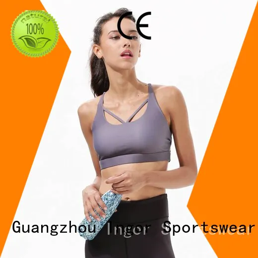 colorful sports bras top support back INGOR Brand company