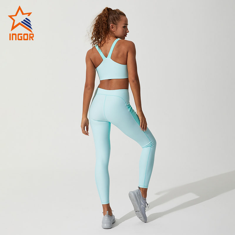 Ingorsports Groothandel Dames Gym Sportkleding Atletische Workout Pak OEM Aangepaste Dames Fitness Bijpassende Yoga Set