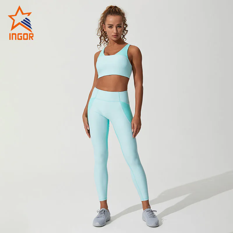 Ingorsports Wholesale Ladies Gym Sports Wear Athletic Workout Suit OEM Custom Women Fitness Matching Yoga Set