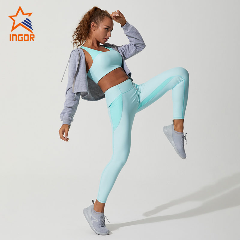 Ingorsports Groothandel Dames Gym Sportkleding Atletische Workout Pak OEM Aangepaste Dames Fitness Bijpassende Yoga Set