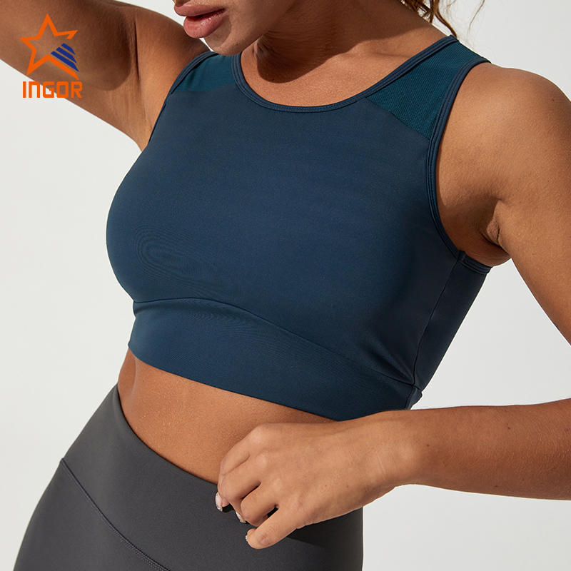 Ingorsports Wholesale Women Sport Bra Sports Wears Padded One Shoulder Push Up Fitness Yoga Bra