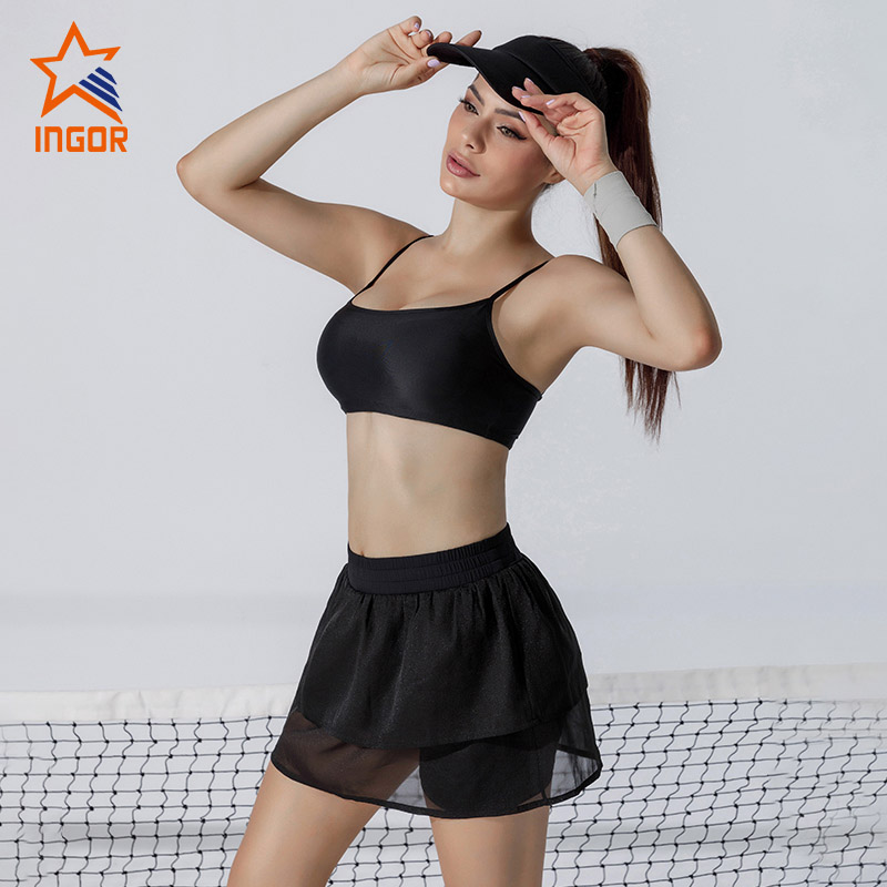 Ingorsports Custom Fitness Apparel Tennis Crop Tee & Skirt Suit Sports Gym  Running Fitness Workout Wear - China Tennis Wear and Active Wear price