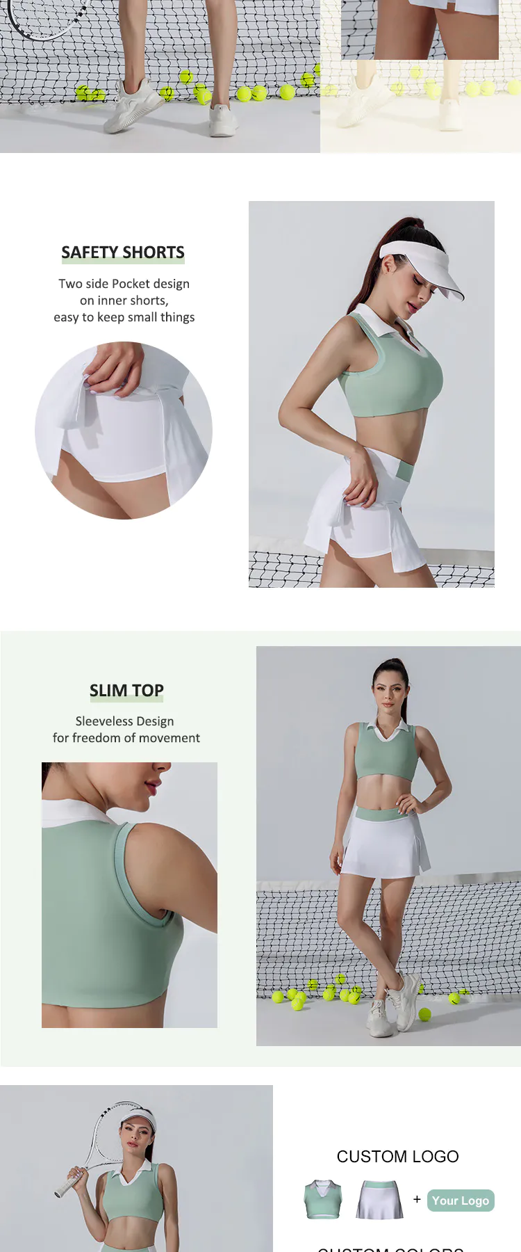 INGOR personalized tennis shorts woman for women