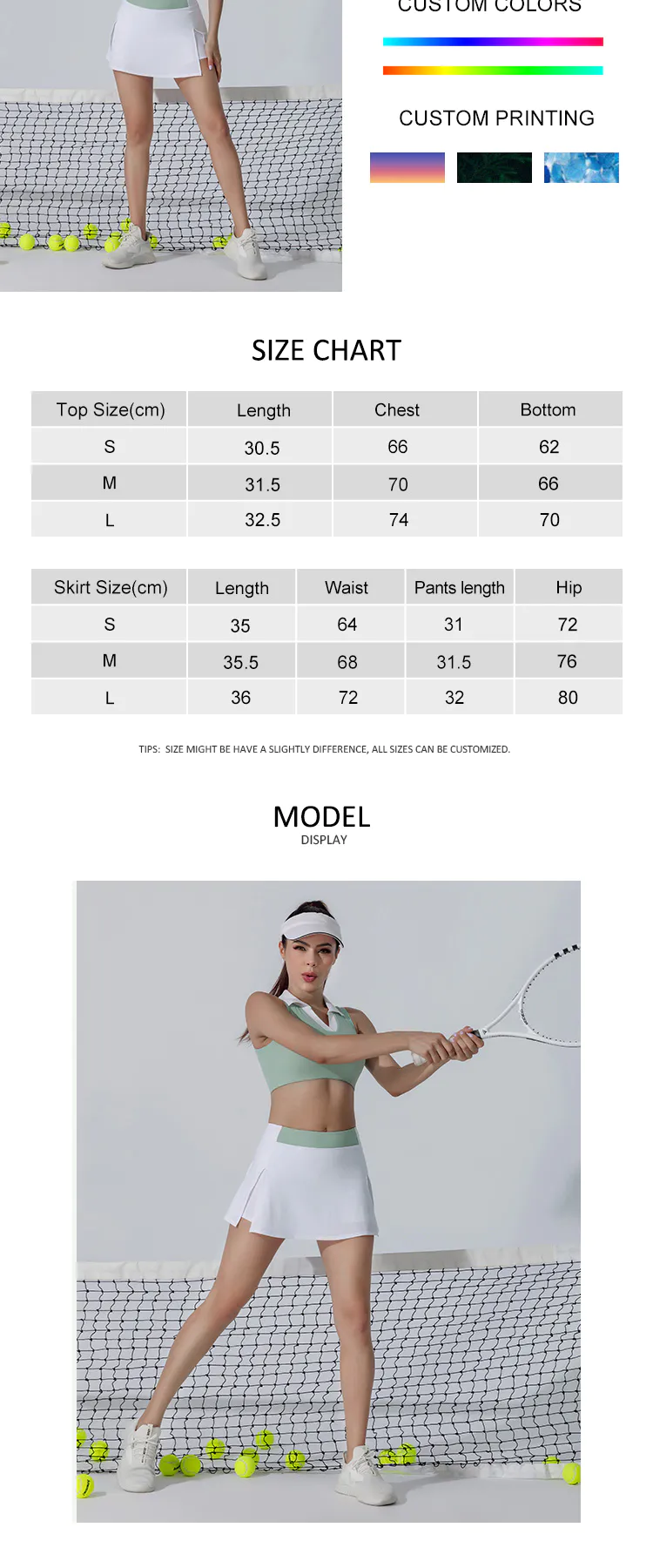 fashion women's tennis wear manufacturer for women