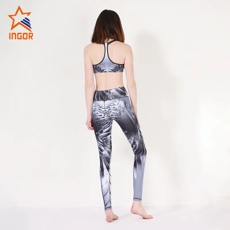 Ingorsports  Patterned sports leggings custom women yoga pants print Y1912P03