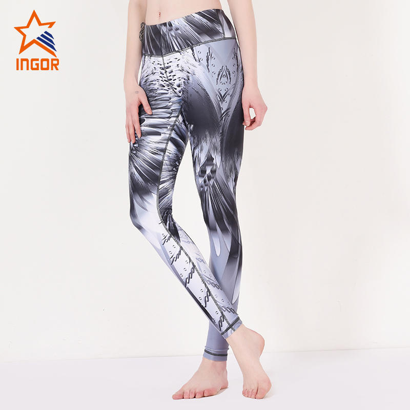 Ingorsports  Patterned sports leggings custom women yoga pants print Y1912P03