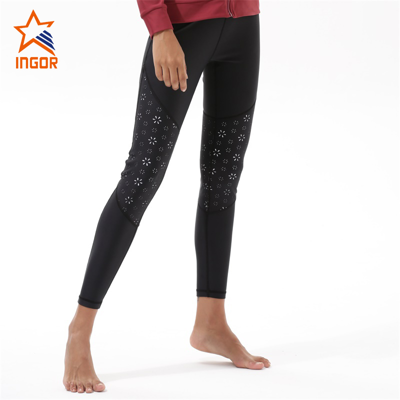 Ingorsports Yoga zwarte legging voor vrouwen Y1921P22