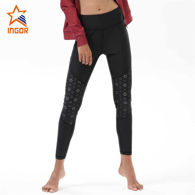 Ingorsports Yoga zwarte legging voor vrouwen Y1921P22