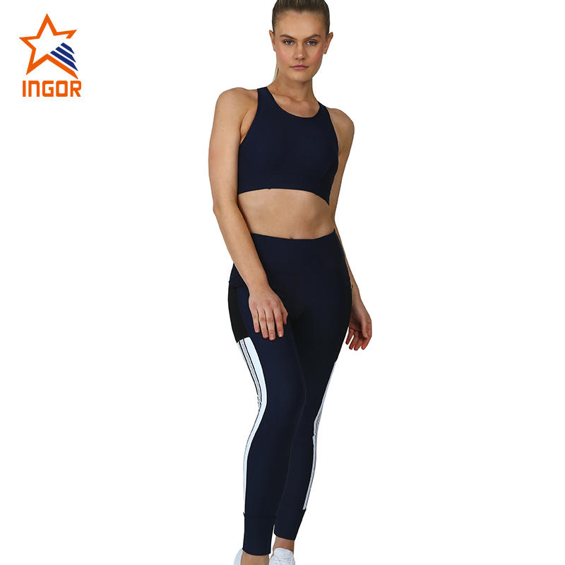 Ingorsports Fitness Workout Sports Bra And Panty Sets Custom Made High Waist Leggings With Pockets