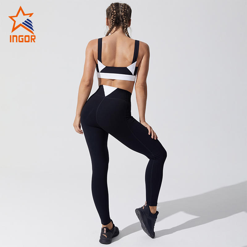 Ingorsports Ladies Gym Wear Sports Wear Yoga Wear Fitness Wear Sport Crop Top Sport Set Activewear
