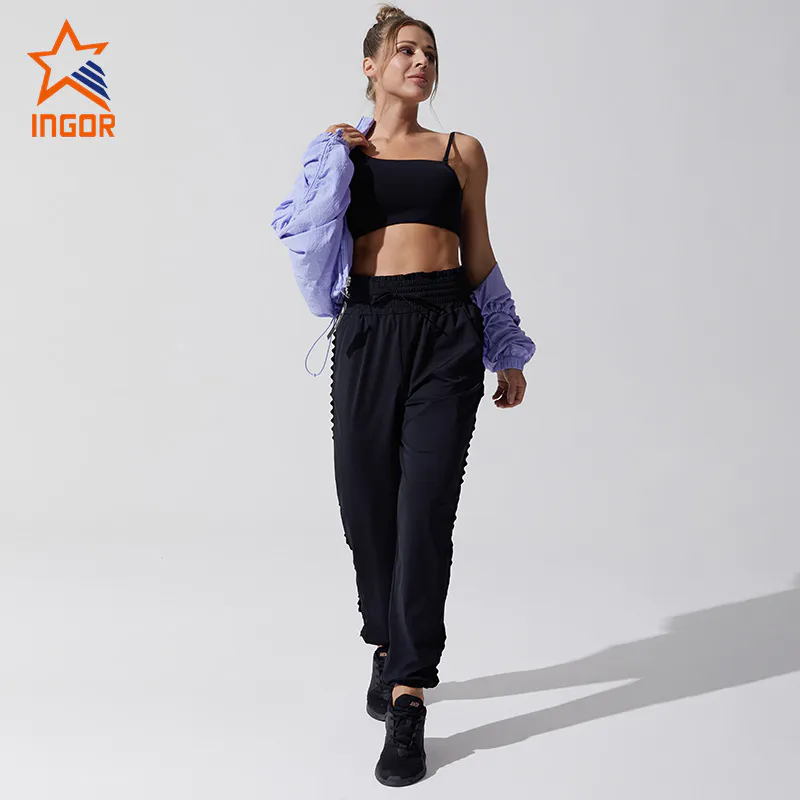 Ingorsports High Quality Womens Yoga Outfits Sweat Suits Factory Custom Gym Wear Workout Sets High Waist Leggings Sports Bra Jogging Wear