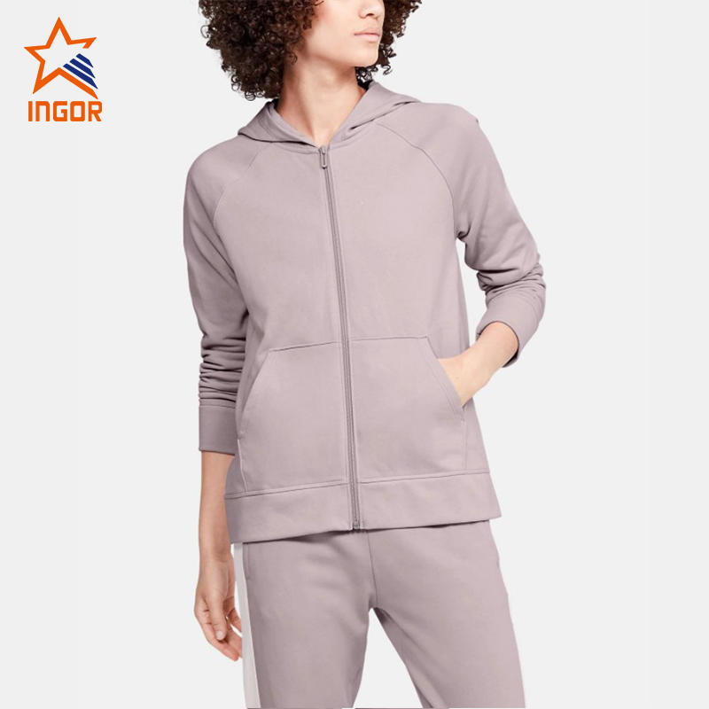 Ingorsports Women Wholesale Warming Breathable Zip Up Sports Jacket With Pocket