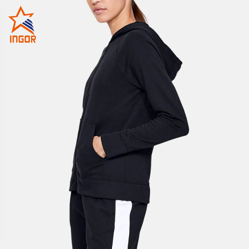 Ingorsports Women Wholesale Warming Breathable Zip Up Sports Jacket With Pocket
