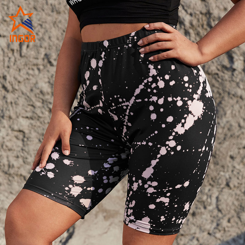 custom cotton cycling shorts womens at the gym-2
