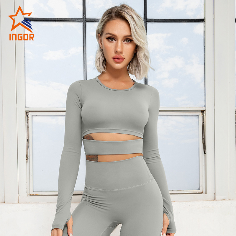 INGOR lycra yoga tops with high quality at the gym-2