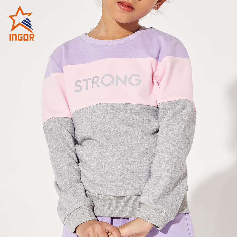 Ingorsports China Manufacture Custom Kids Track Suit Children Sportswear Running Wear