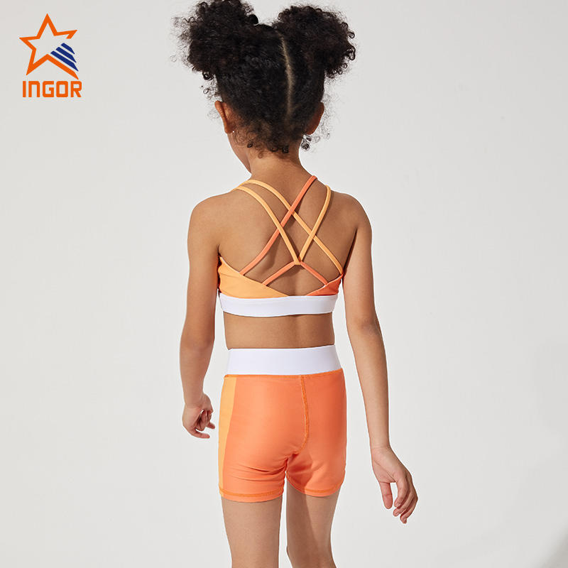 Ingorsports Wholesale Kids Activewear Yoga Sets Fitness Clothing Children Jogging Suits Gym Wear Sportswear