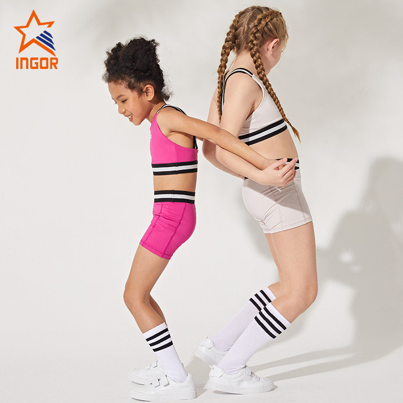 Producent Ingorsports Biustonosz i spodnie z elastycznym tyłem i elastycznym paskiem na dole do sportowego stroju do jogi