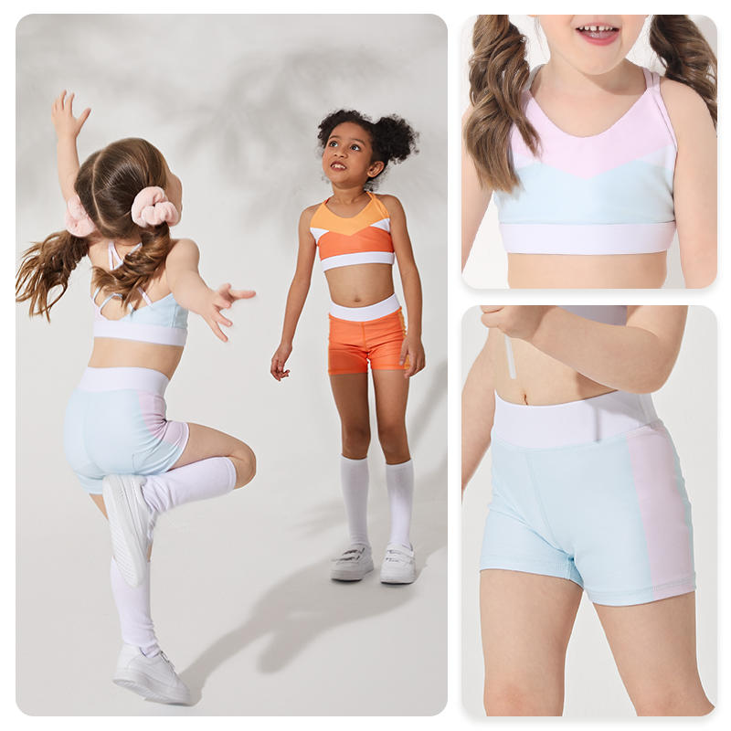 Ingorsports Custom Wholesale Kids Activewear Contrast Sublimated Color Block Design Soft Bottom Band for Kids Sports Gym Yoga Wear Fitness Wear