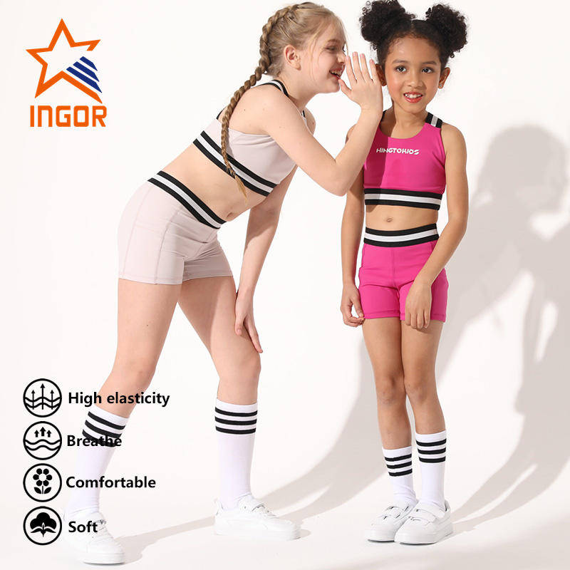 Ingorsports Manufacturer Cross Back Elastic Style Bra & Pant With Soft Bottom Elastic Band for Sports Yoga Fitness Wear