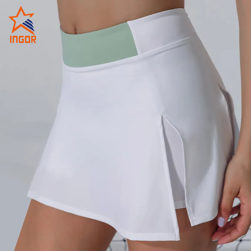 Ingorsports Wholesale Tennis Skirts With Two Side Pocket On Inner Shorts Custom Fitness Apparel