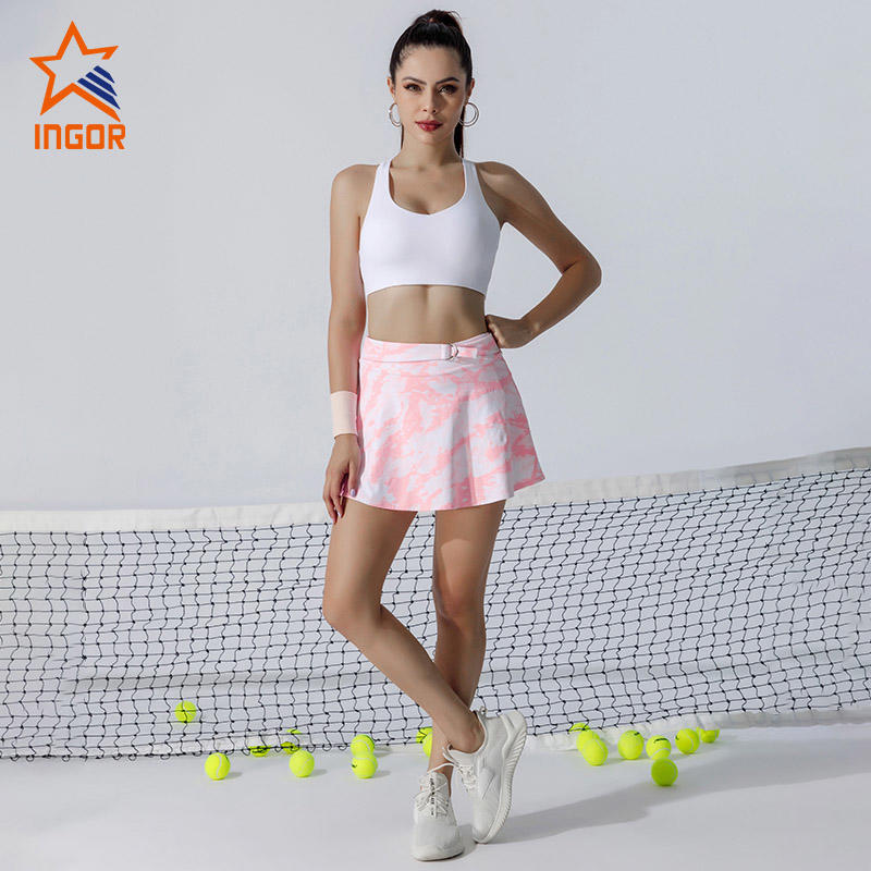 Ingorsports Classic Racer Back Sport Tennis Bra Workout Clothes Activewear Manufacturer