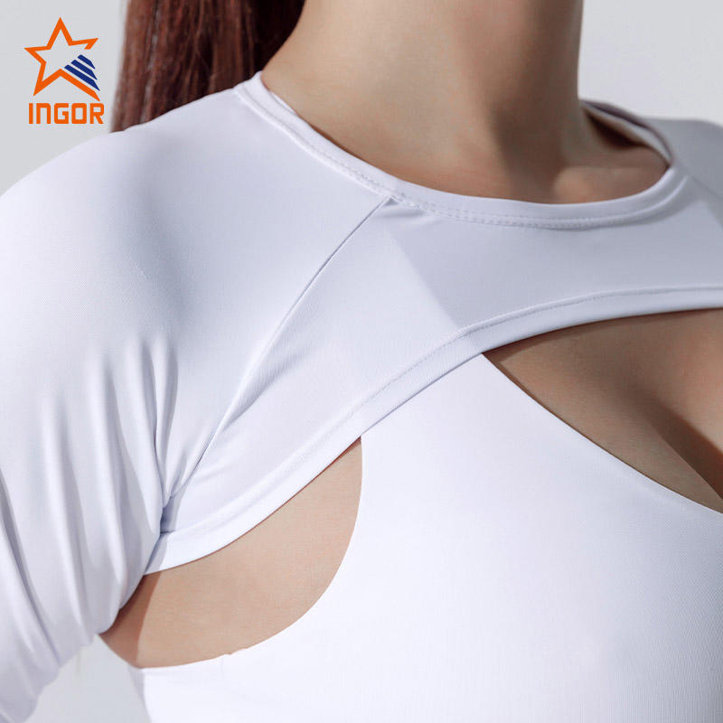 Ingorsports Lightweight Dry Fit Material Tennis Wear Cropped Tops Athletic Wear Manufacturers