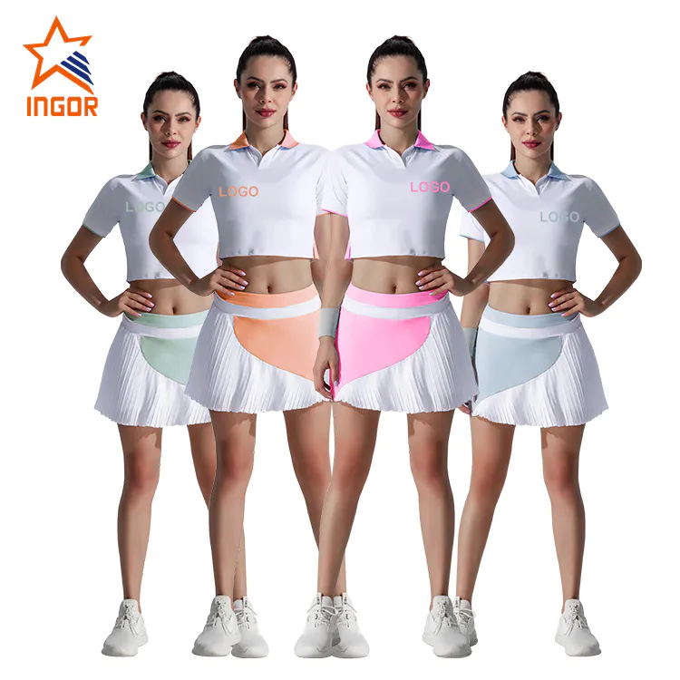 Ingorsports Custom Wholesale Sports Wear Tennis Crop Tee Sports Yoga Fitness Workout Wear