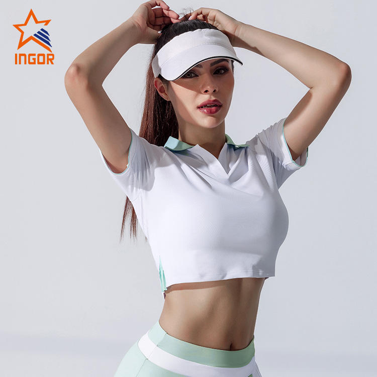 Ingorsports Custom Fitness Apparel Tennis Crop Tee For Sports Workout Wear