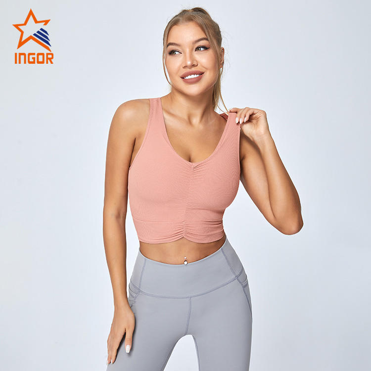 Ingorsports Custom Sports Wear Featured Jacquard Fabric Workout Fitness Yoga Bra