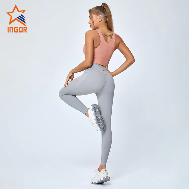 Ingorsports Custom Sports Wear Featured Jacquard Fabric Workout Fitness Yoga Bra