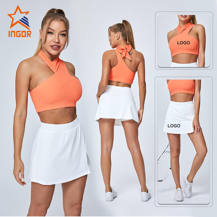 Ingorsports Custom Activewear Womne Featured Jacquard Fabric Sports Yoga Bra