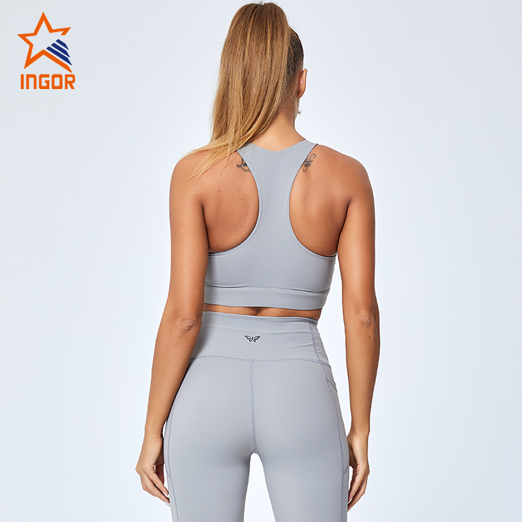 INGOR adjustable cotton on sports bra to enhance the capacity of sports for girls-1