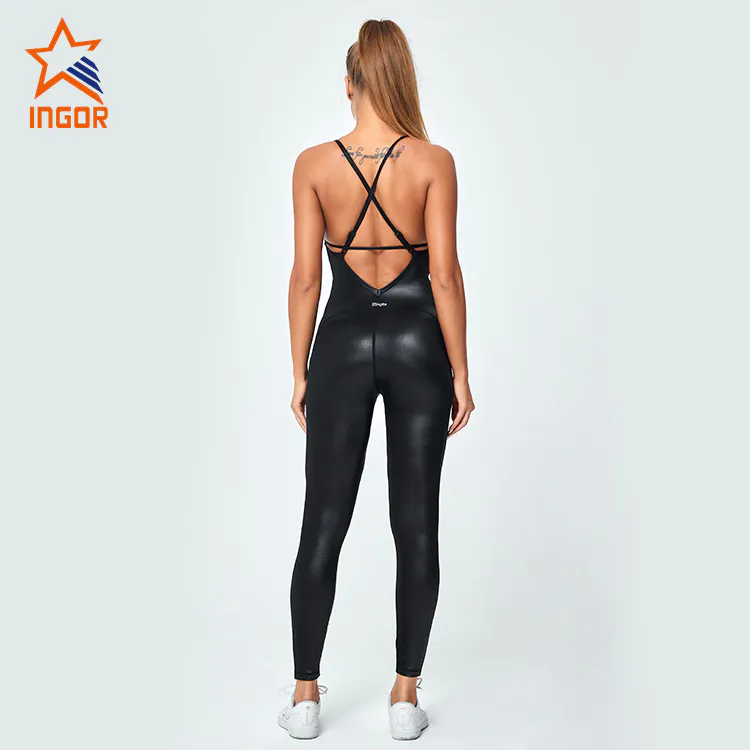 Ingorsports Custom Activewear Manufacturer Women Yoga One Piece Jumpsuit Set Gym Wear
