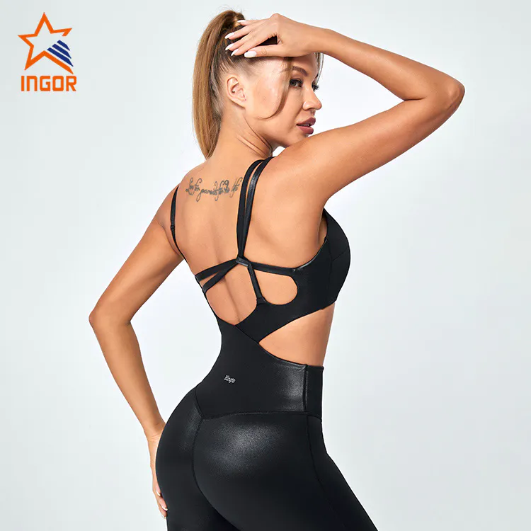 Ingorsports Private Label Activewear Supplier One Piece Suit Yoga Set For Women